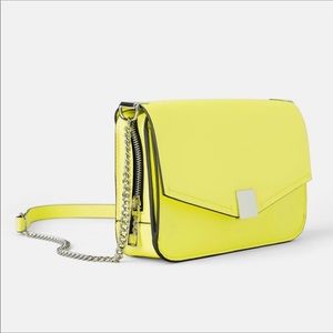yellow crossbody bag zara